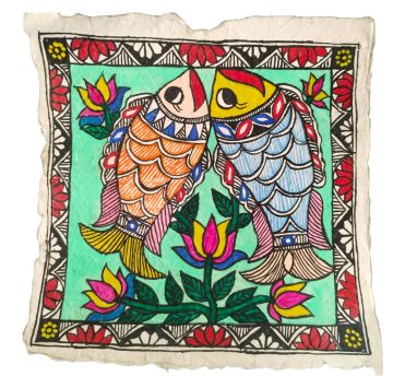 Mithila_Painting_11 Mithila Painting on Hemp Paper