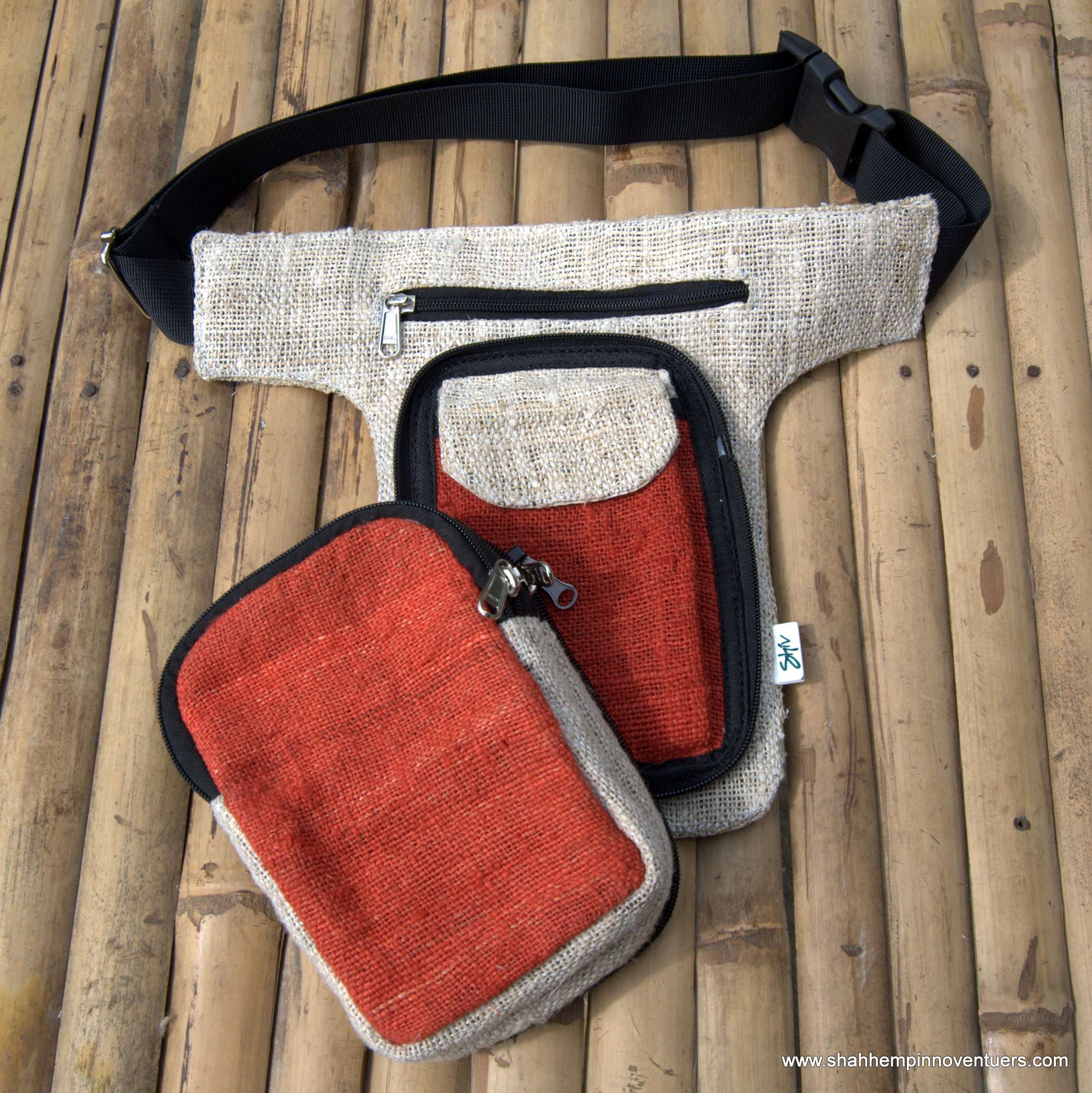 Hemp Waist Stone Pouch