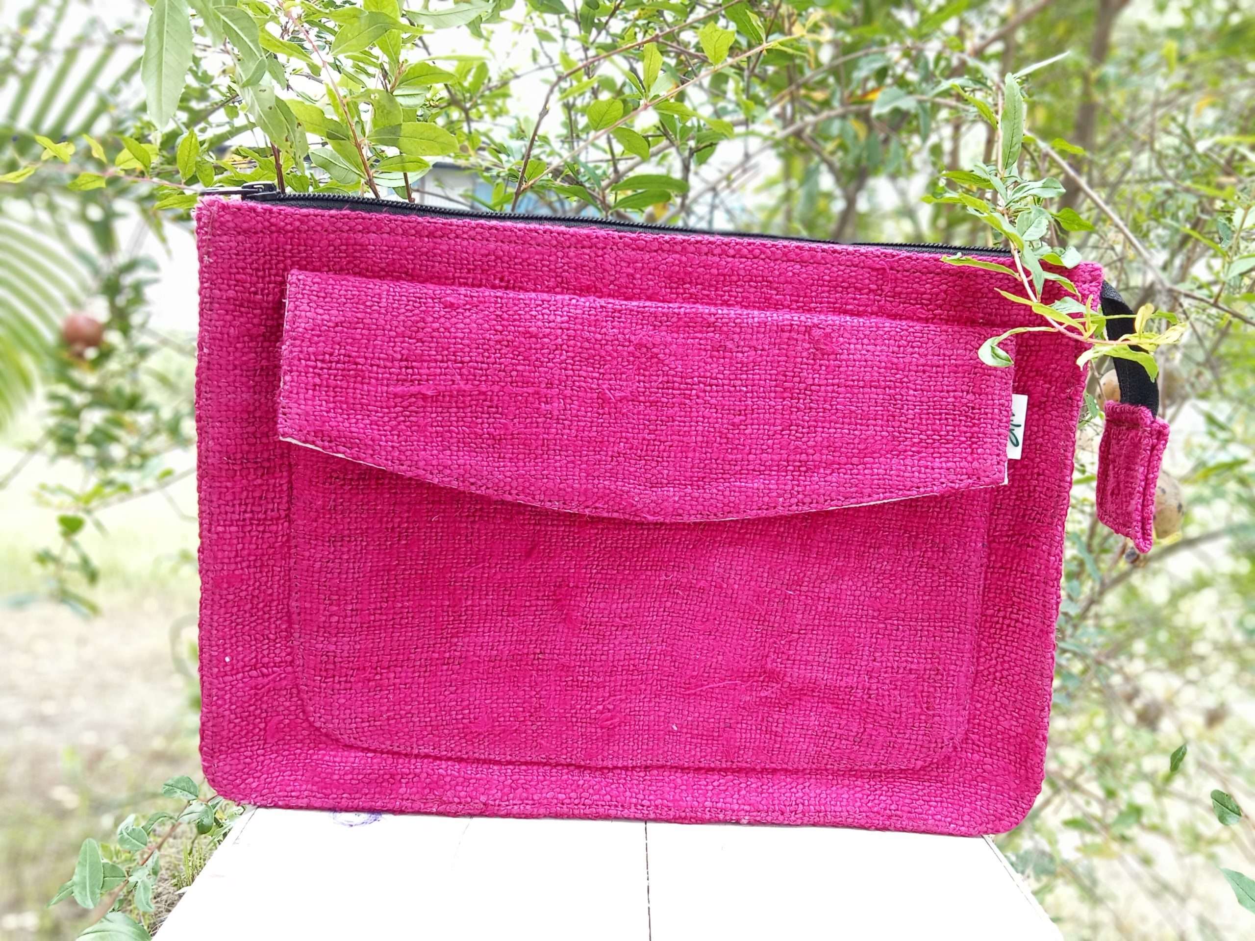 hemp laptop pouch