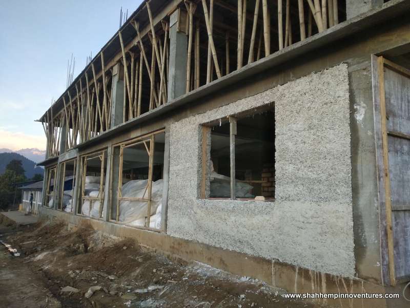Monolithic Hempcrete Wall, Sermathang, Nepal
