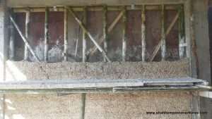 Hempcrete casting in progress