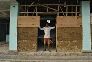 Hempcrete Casting in Process