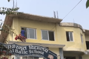 Outside View : Walls finished with Yellow Natural Paint