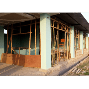 Bamboo Framing on Metal Structure